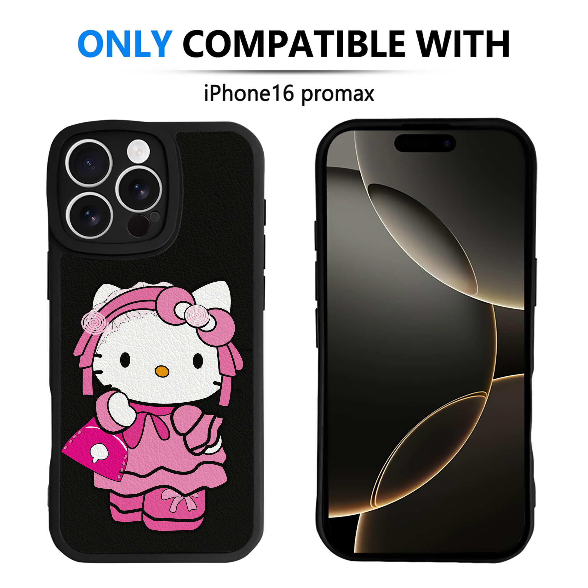 （画像用） Hello Kitty ハローキティ 【iPhone 16シリーズ対応】シリコンスマホケース（レザー調） 材質：シリコン